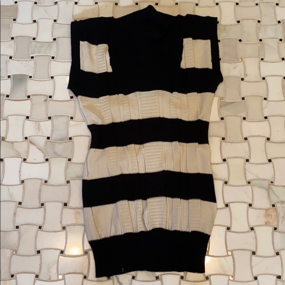 Striped sleeveless sweater
